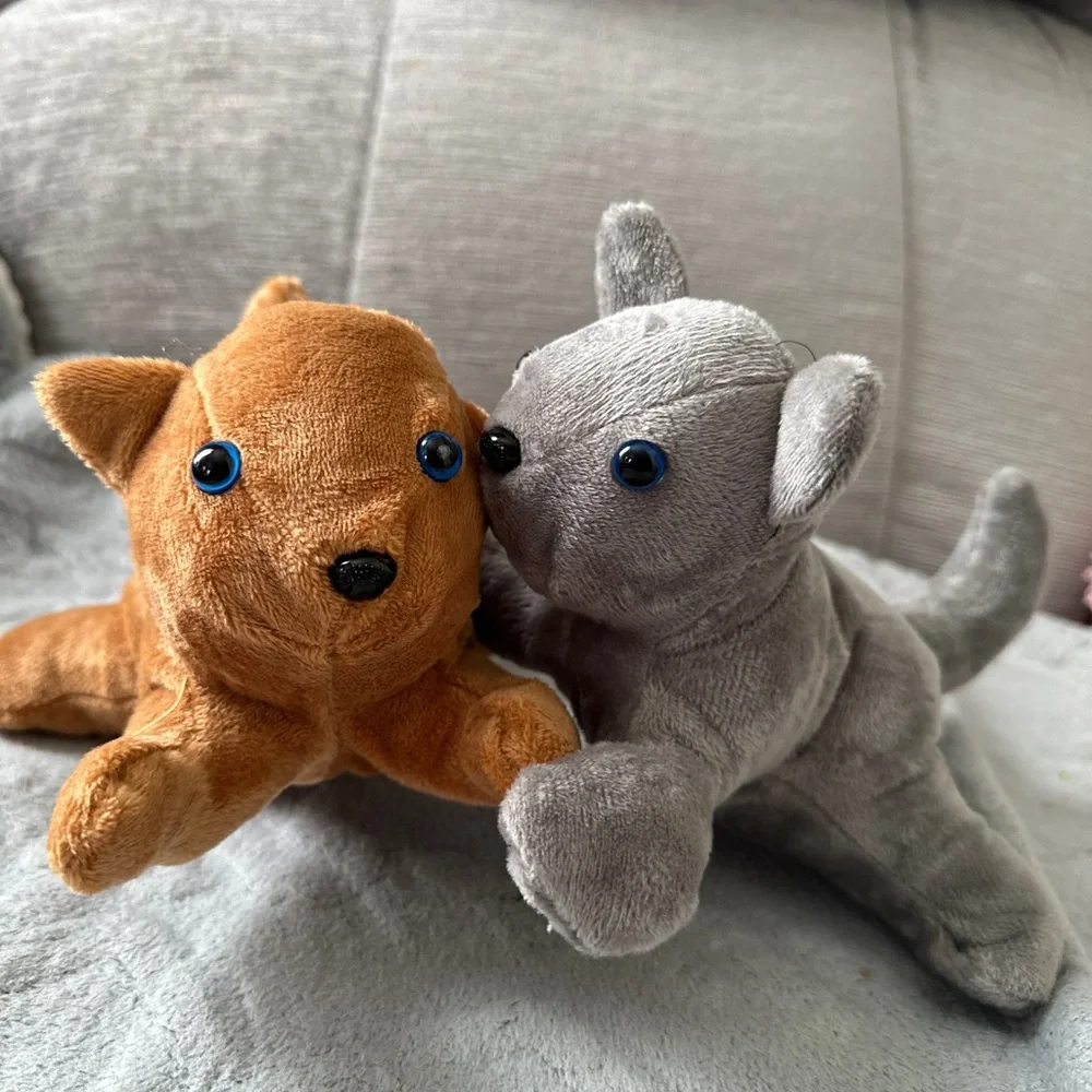 Adorable Plush Cat Duo